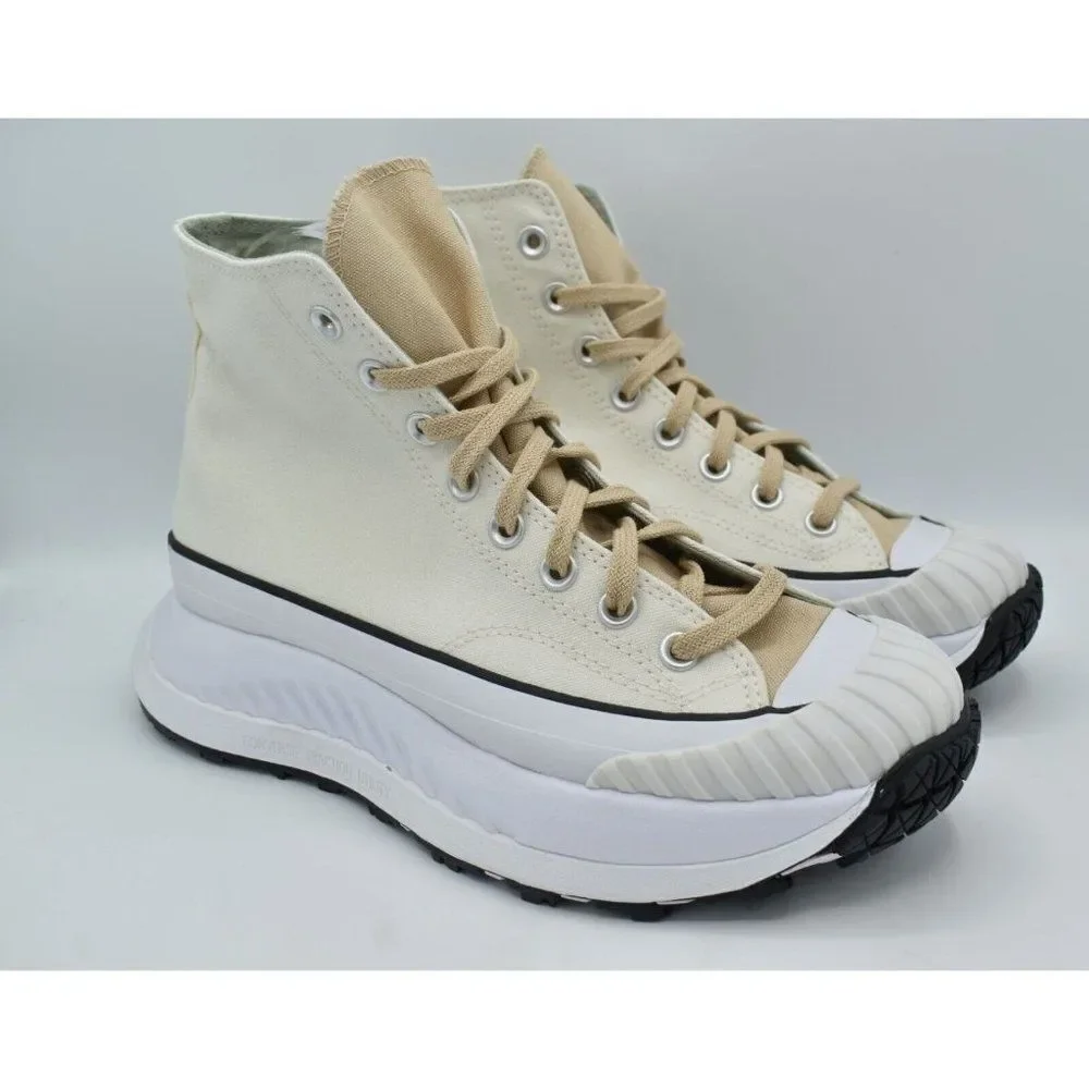 Converse Women Size 9.5 Chuck 70 Hi AT-CX Colorblock Egret Oat Milk Casual Shoes
